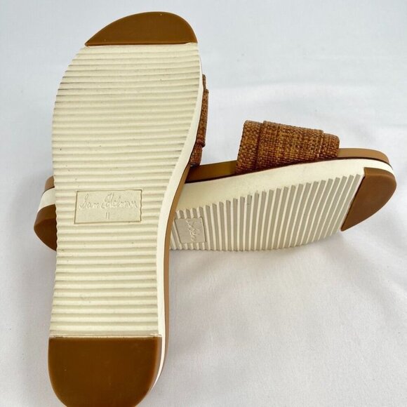 Sam Edelman Ariane Slide Sandal - Cuoio Weave Size 11 Exaggerated Buckle - Picture 10 of 13